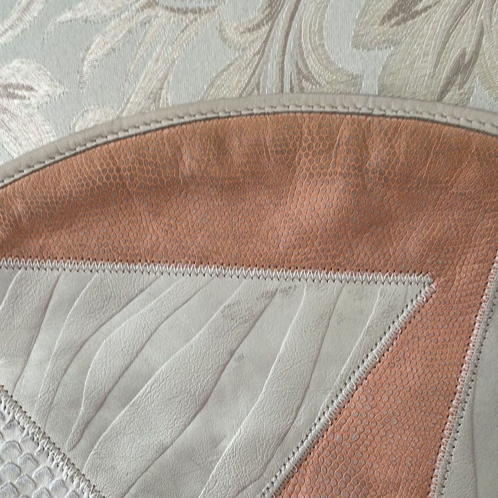 VTG, Oversized Leather and Snakeskin, Half Moon Clutch - Picture 10 of 11
